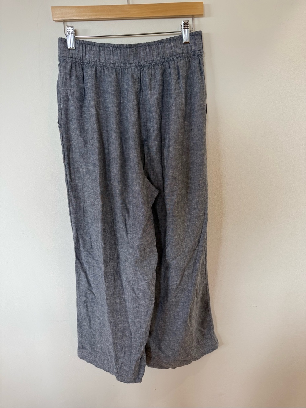 Sigrid Olsen Heather Gray Linen-Blend Pants - Picture 2 of 4